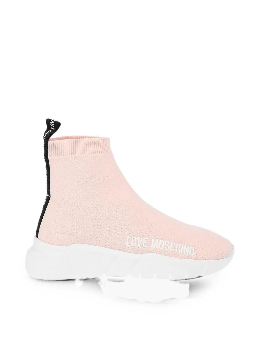Moschino logo-print high-top sneakers Roze