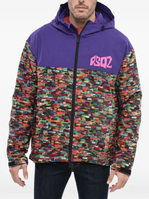 DSQUARED2 logo-print panelled jacket