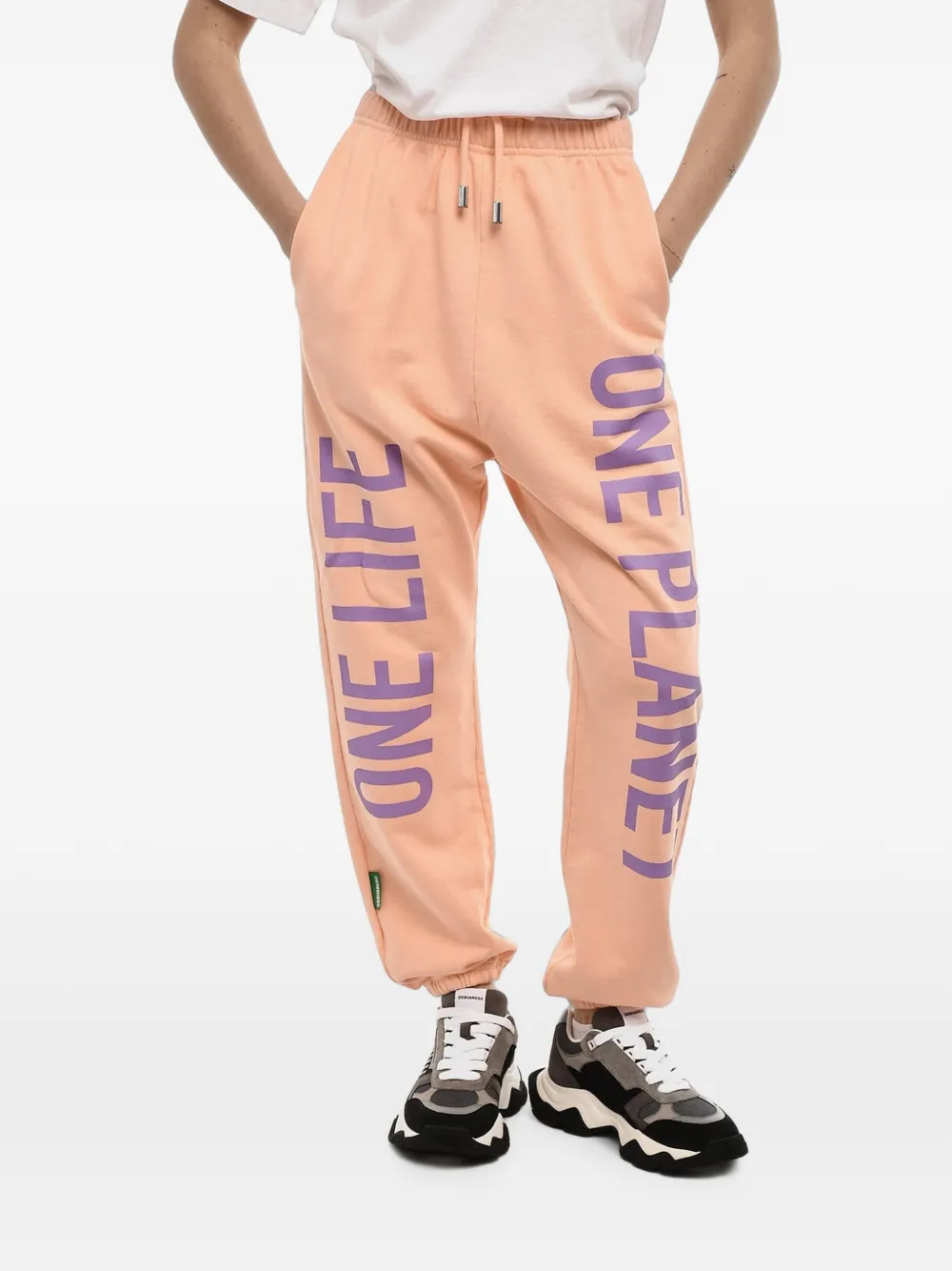 DSQUARED2 logo-print drawstring-fastening track pants - Rosa