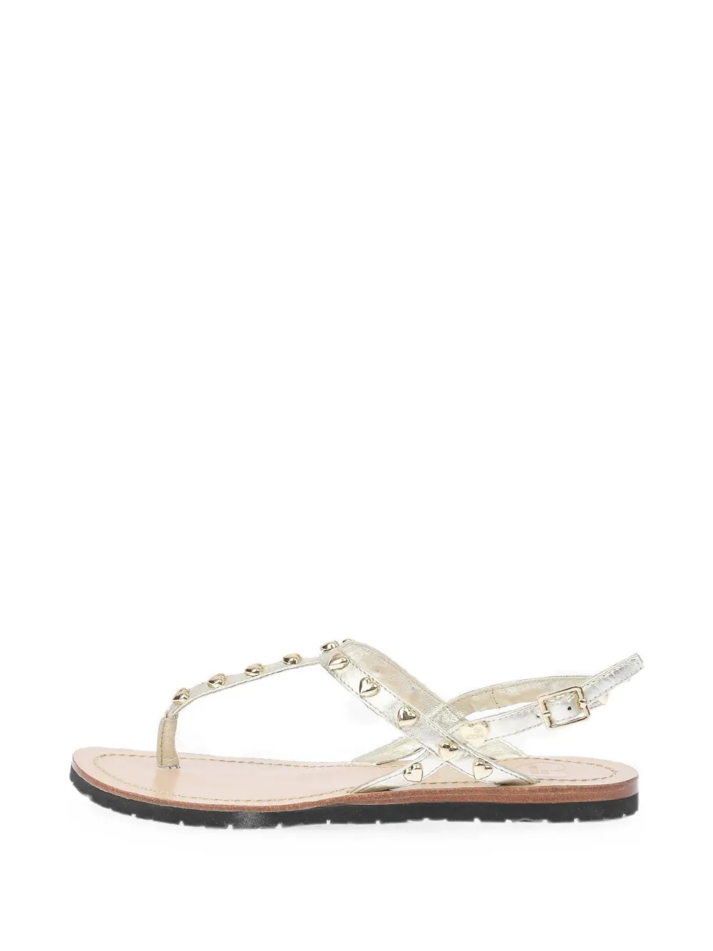 Moschino heart-stud thong sandals Goud