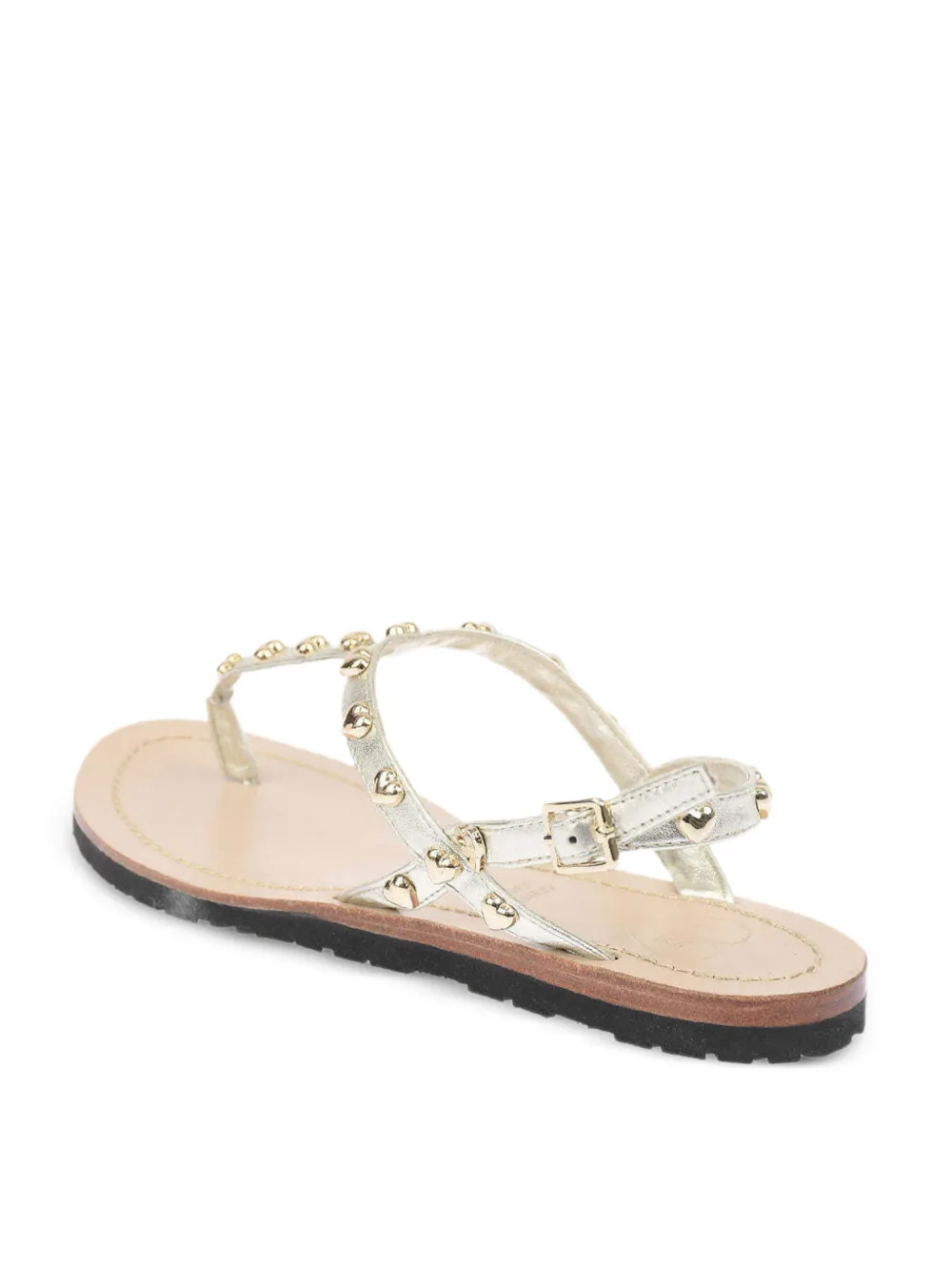 Moschino heart-stud thong sandals Goud