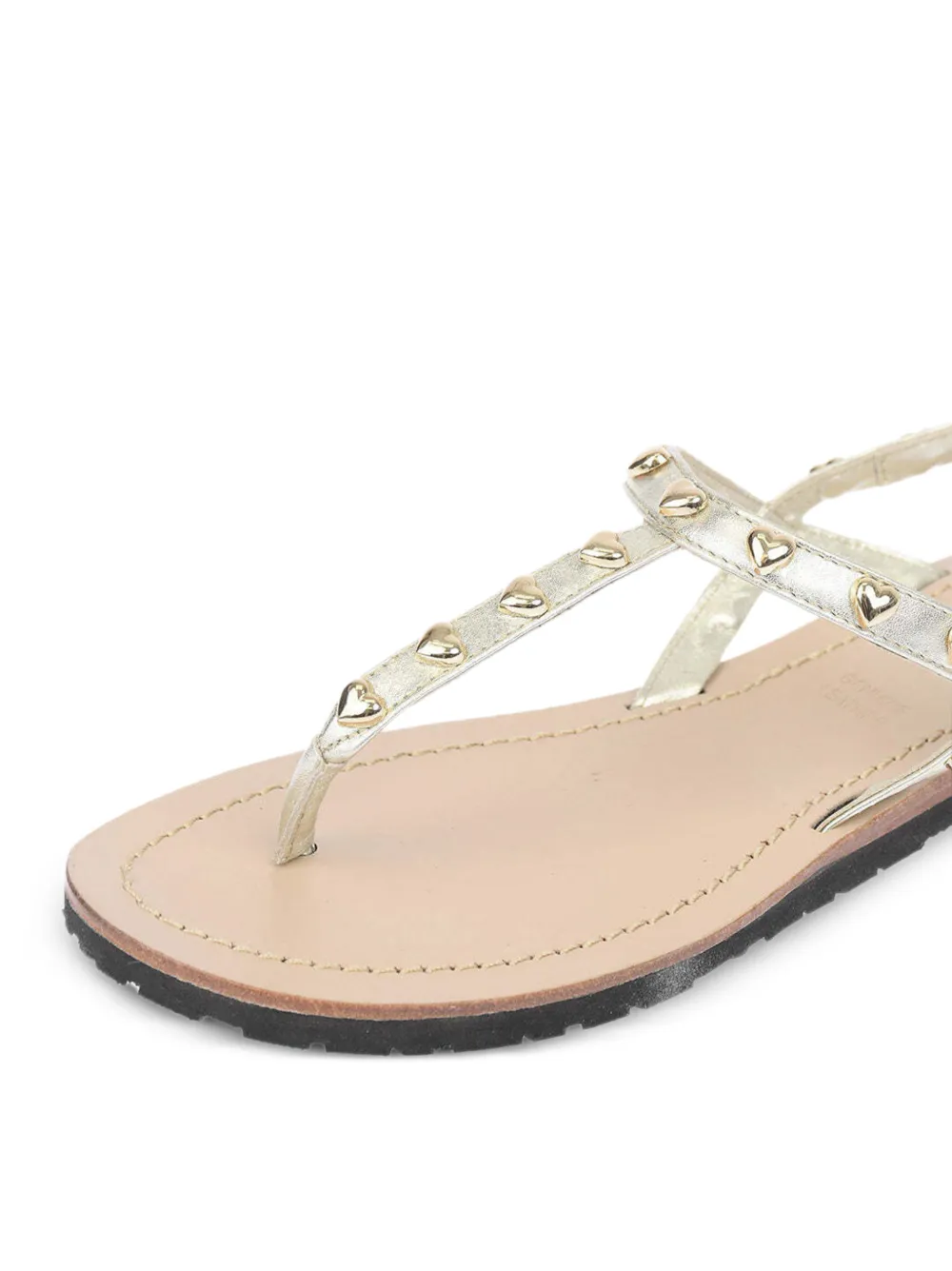 Moschino heart-stud thong sandals Goud