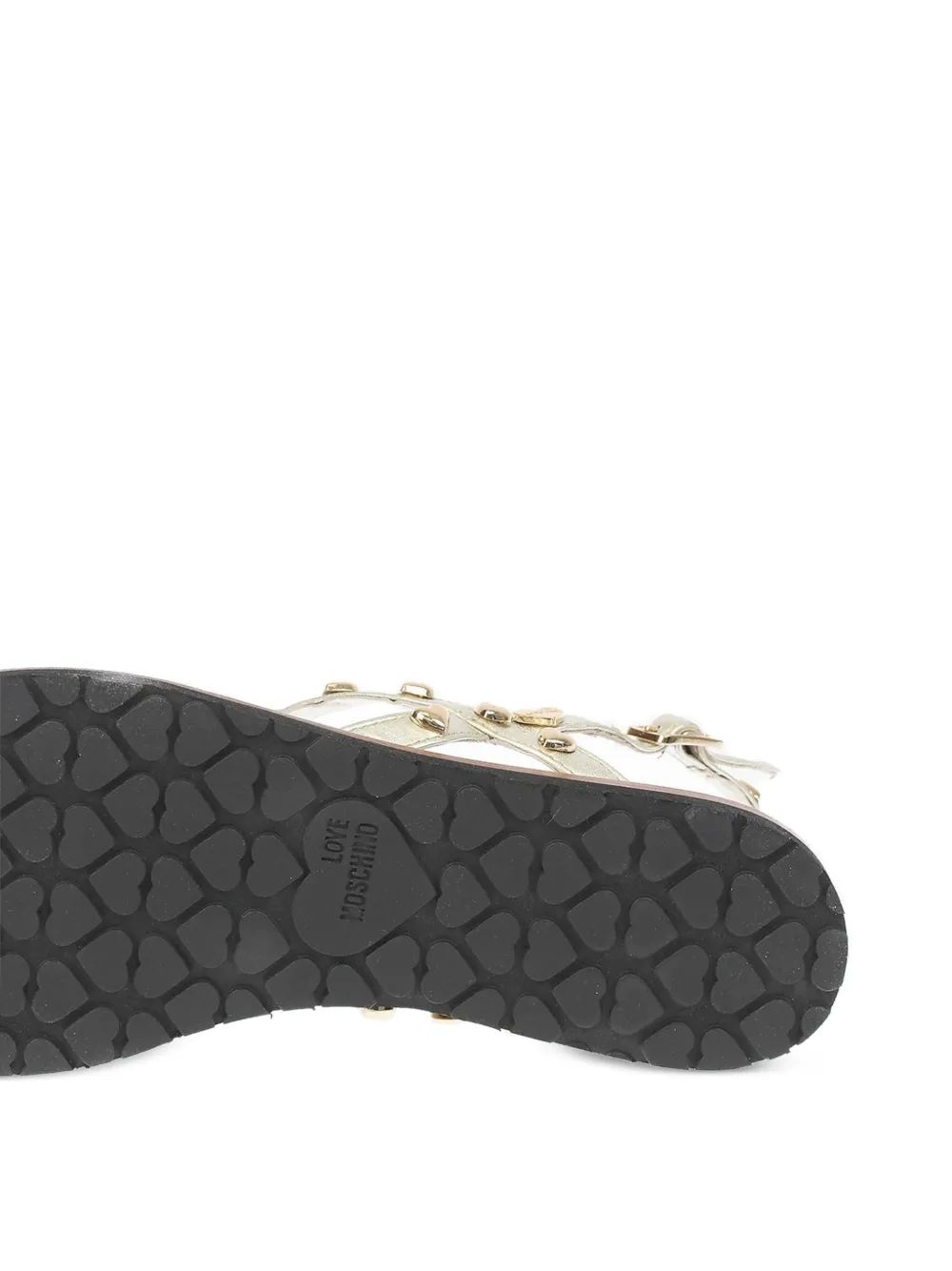 Moschino heart-stud thong sandals Goud