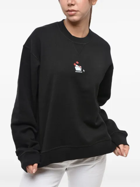 DSQUARED2 logo-print black sweatshirt