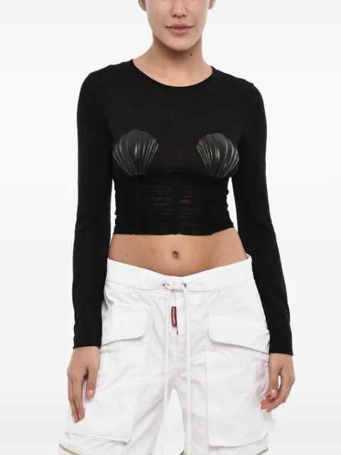 DSQUARED2 shell-embellished long-sleeve T-shirt