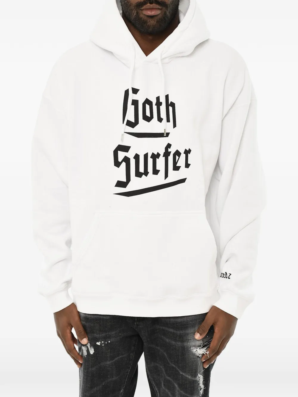 DSQUARED2 lettering-print hoodie - Weiß