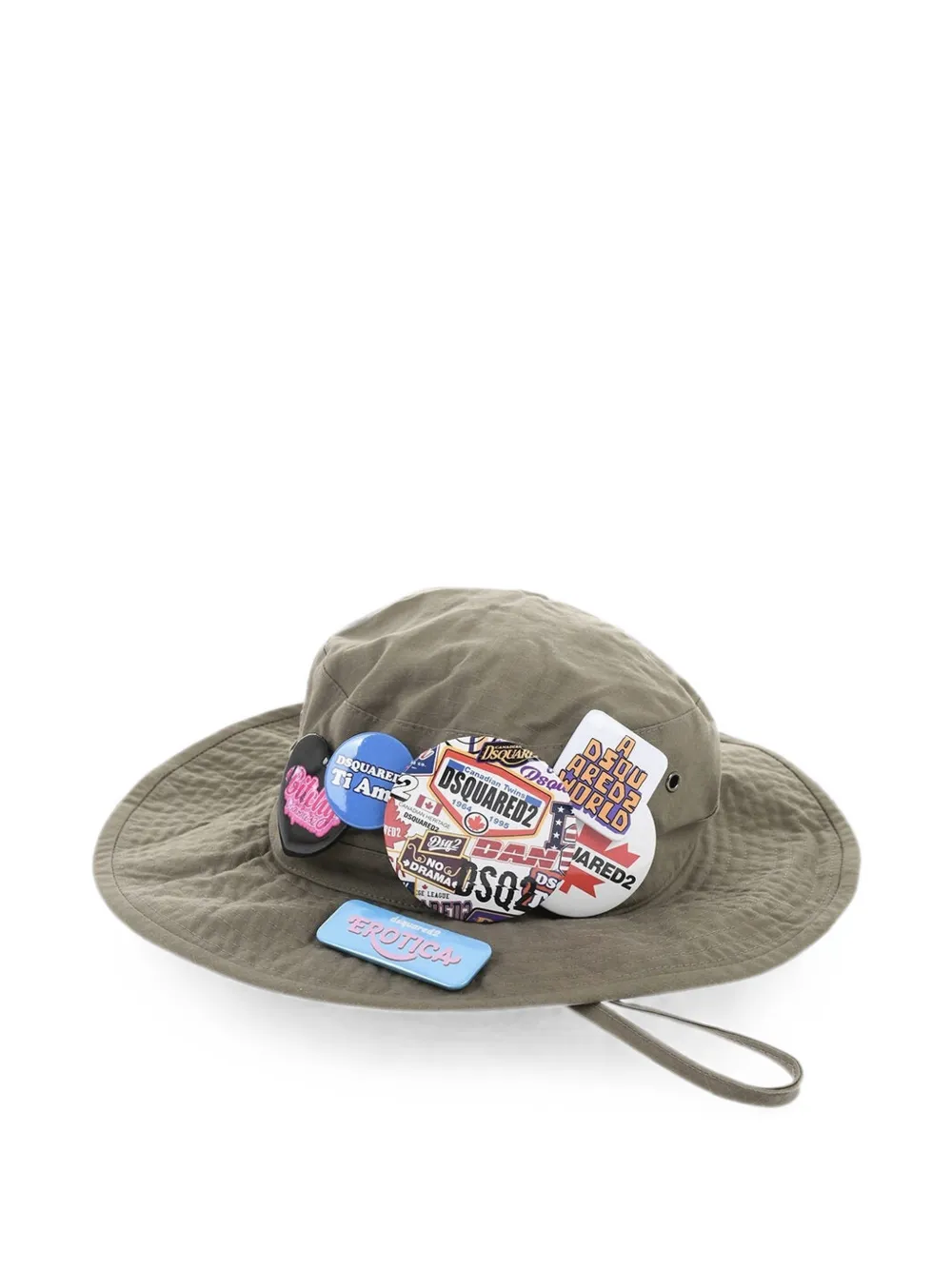 Dsquared2 Pin-embellished Hat In Green