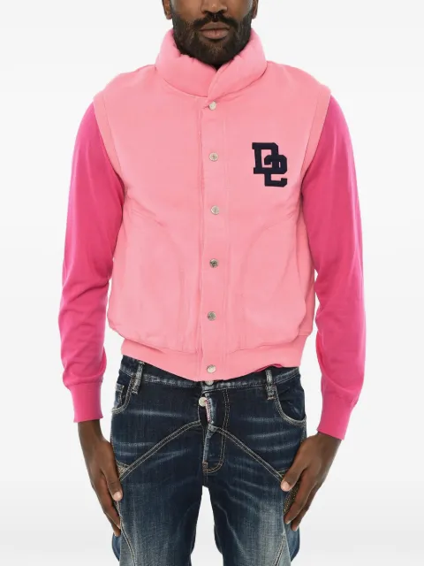 DSQUARED2 logo-print snap-button sweater