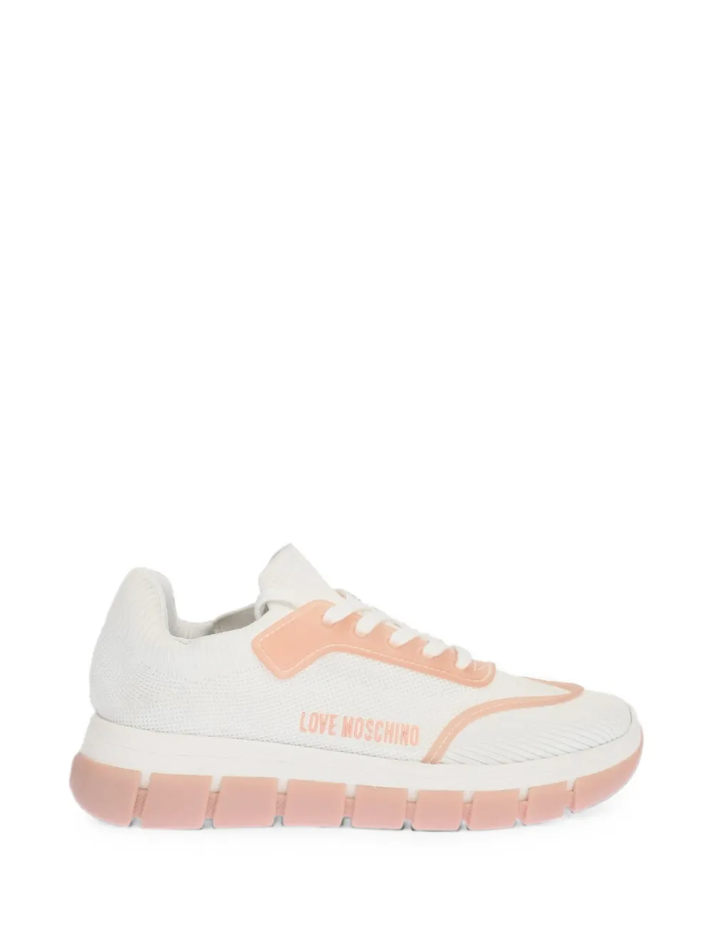 Moschino perforated panelled sneakers Wit