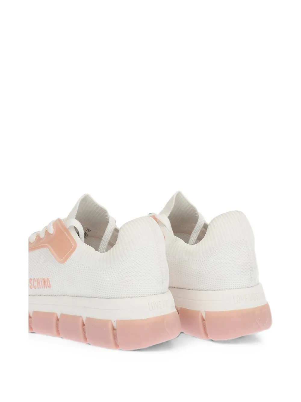 Moschino perforated panelled sneakers Wit
