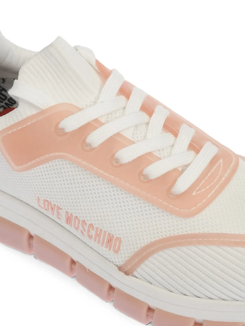Moschino perforated panelled sneakers Wit