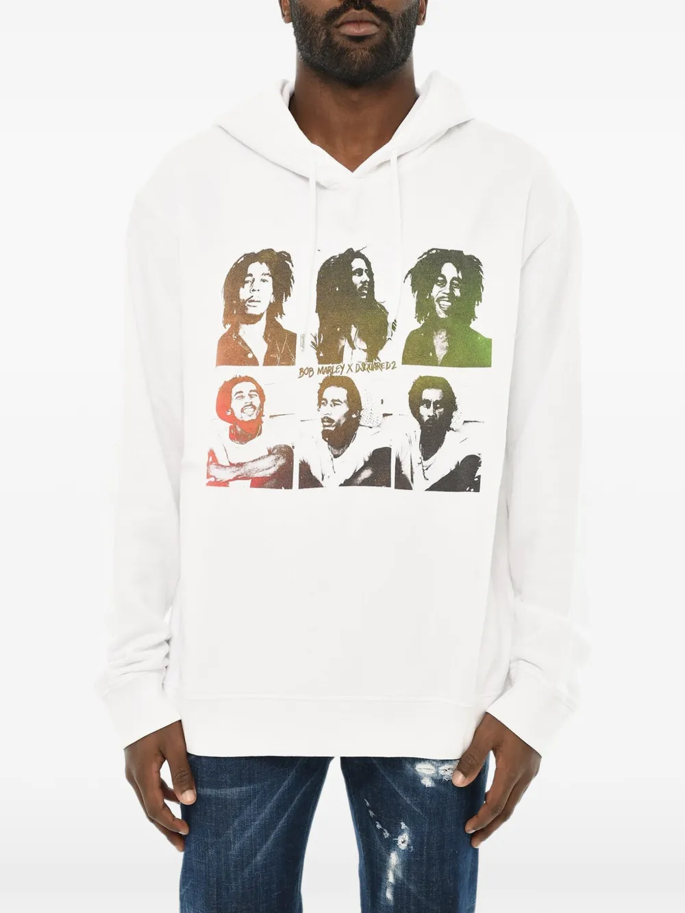 DSQUARED2 x Bob Marley hoodie - Weiß