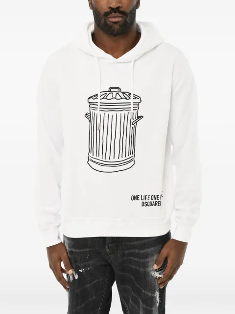 DSQUARED2 trash-print hoodie