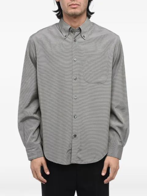 4SDESIGNS asymmetric micro pied-de-poule shirt