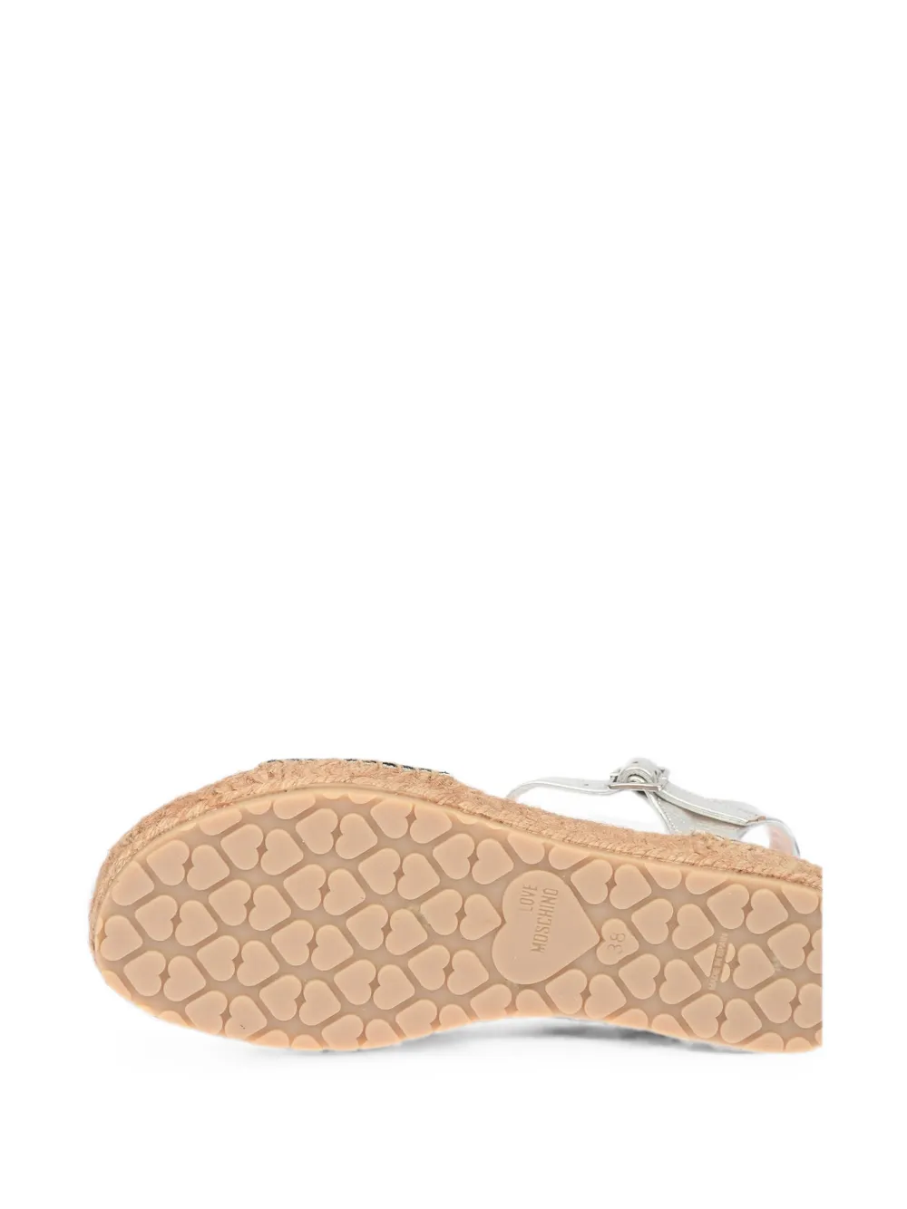 Moschino rhinestone logo-embellished sandals Zwart