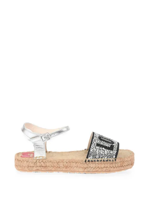Moschino sandales à logo strassé