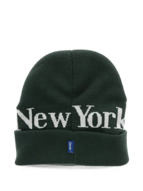 Awake NY jacquard-logo beanie hat