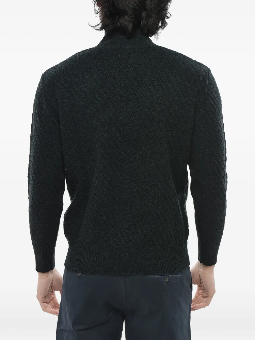 Paolo Pecora virgin wool roll-neck knit Grijs