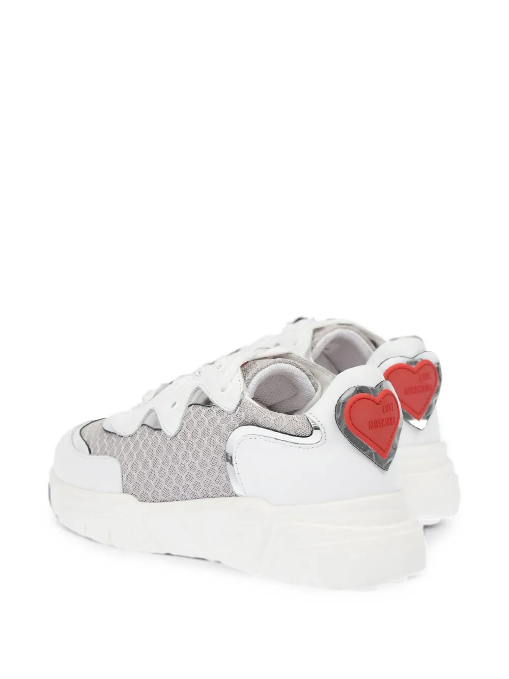 Moschino heart-detail sneakers Wit