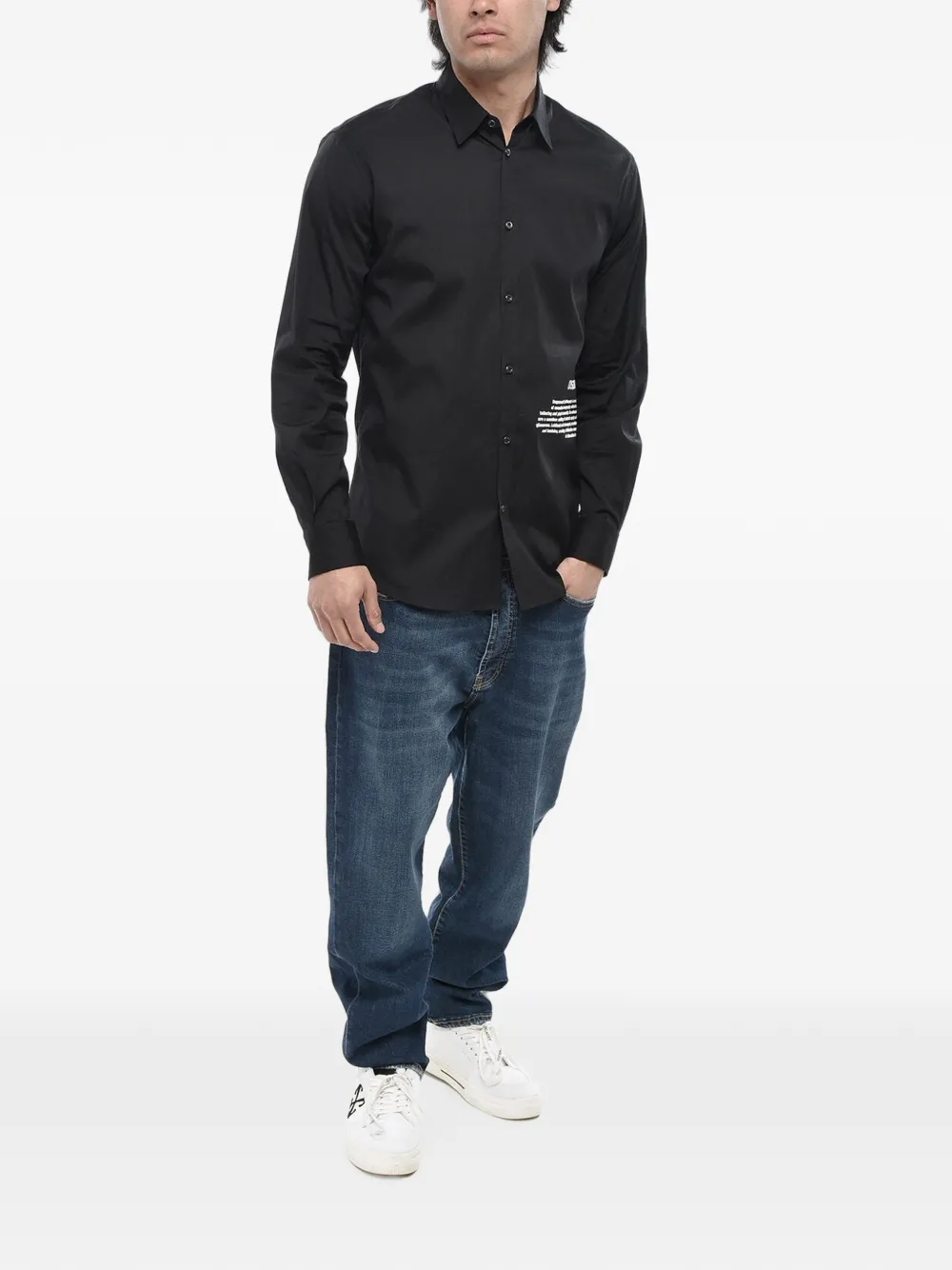 DSQUARED2 logo-print shirt Zwart