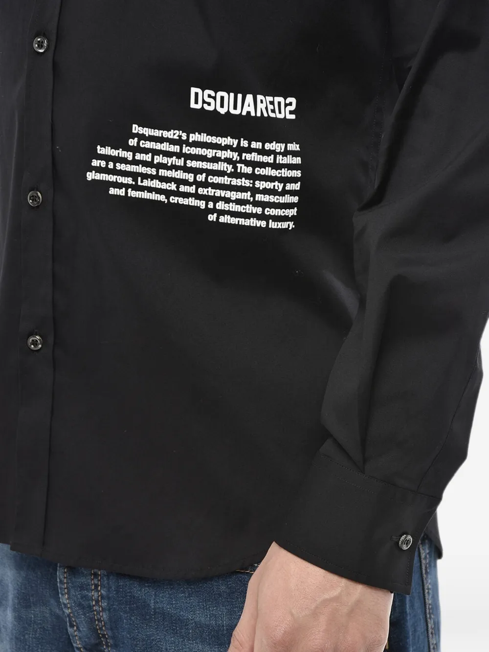 DSQUARED2 logo-print shirt Zwart