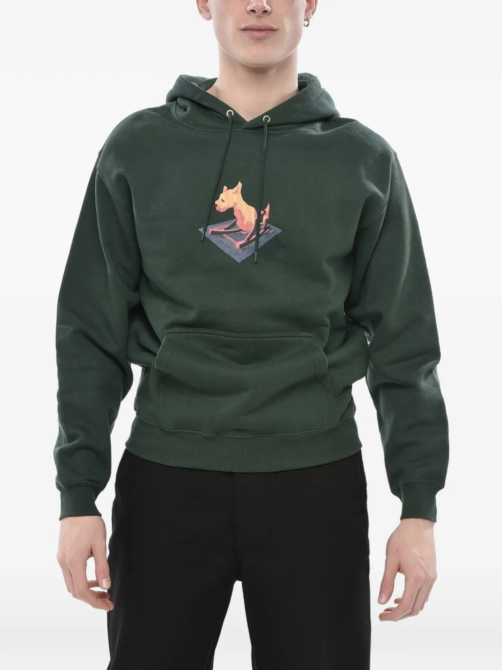 POLAR SKATE CO graphic-print cotton hoodie