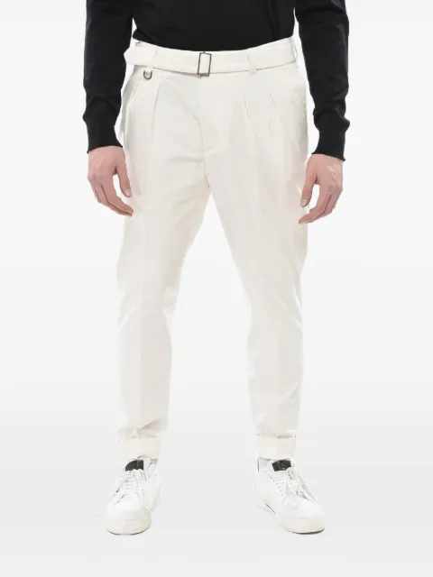 Paolo Pecora pantalones con pinzas y cinturón