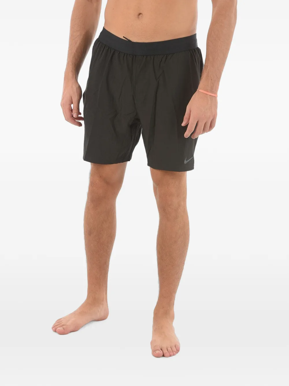 Nike Logo-print Elasticated-waist Swim Shorts In Black