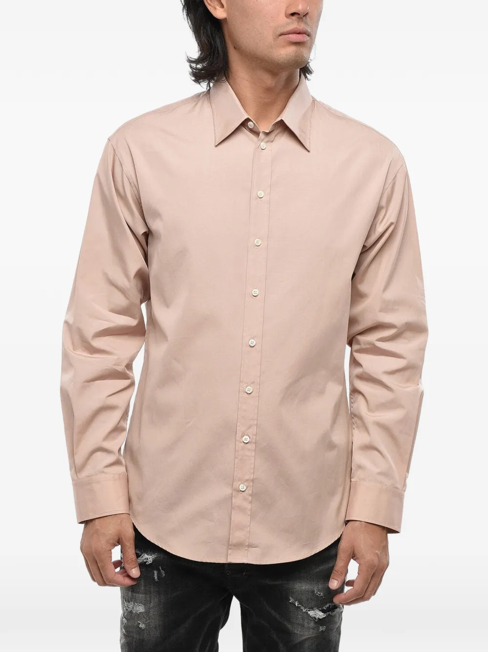 DSQUARED2 logo-print poplin shirt - Nude
