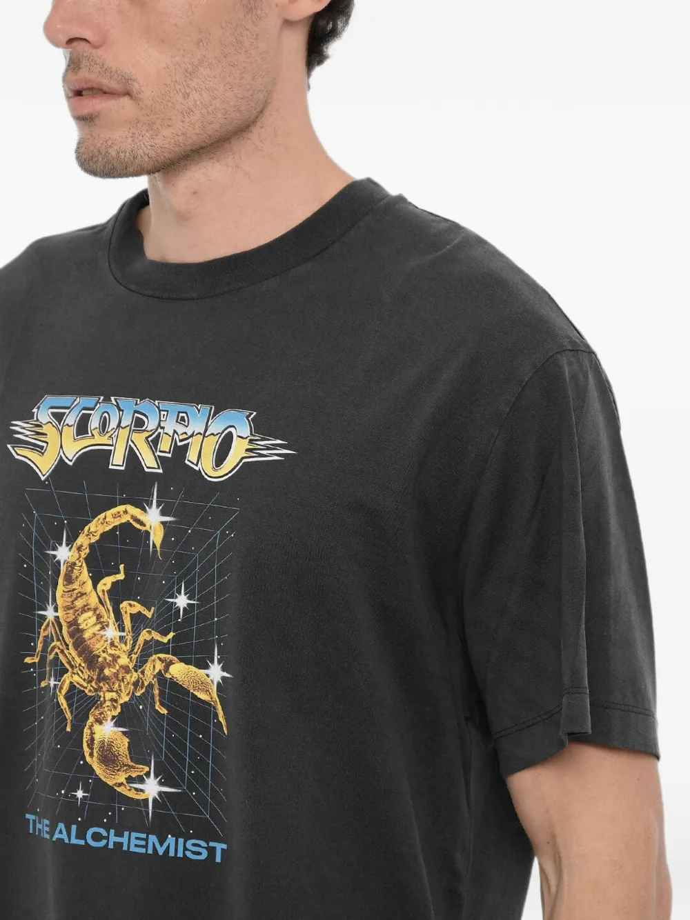 Neil Barrett logo-print short-sleeve T-shirt | Grey | FARFETCH RO