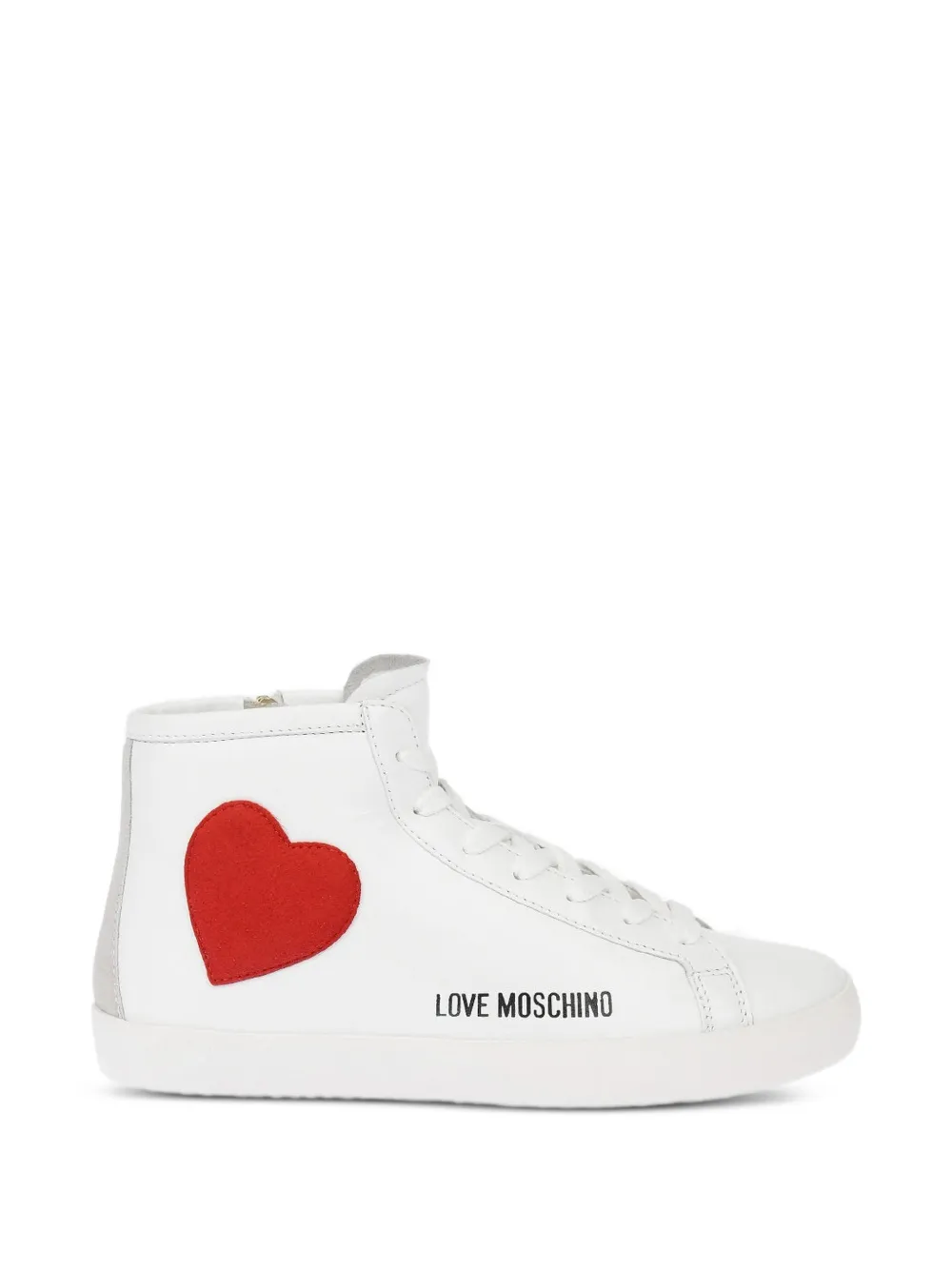 Moschino heart-patch sneakers - White