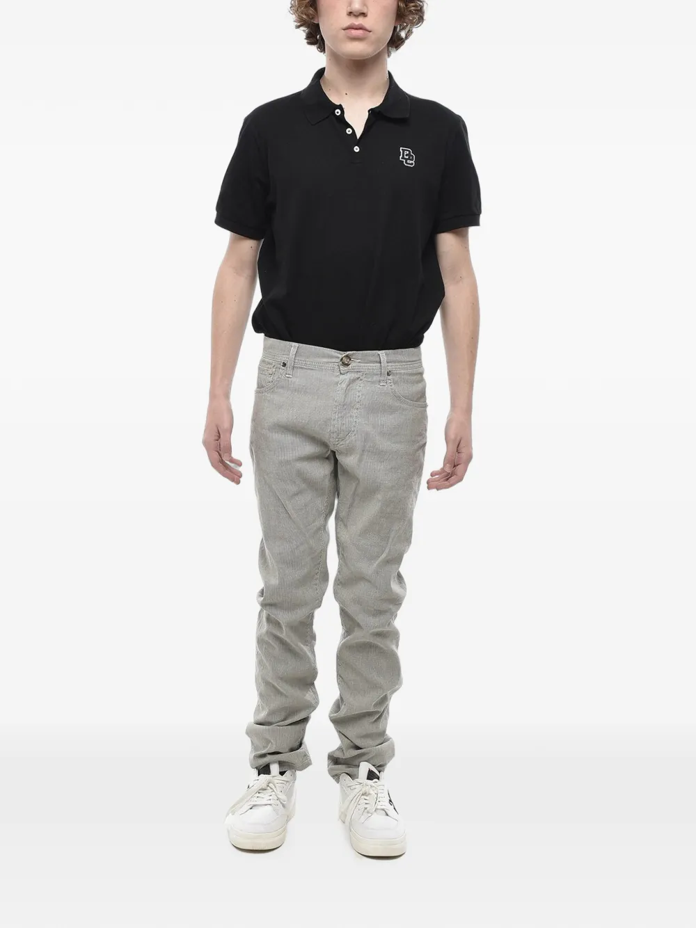 Corneliani Geribbelde broek met vijf zakken Grijs