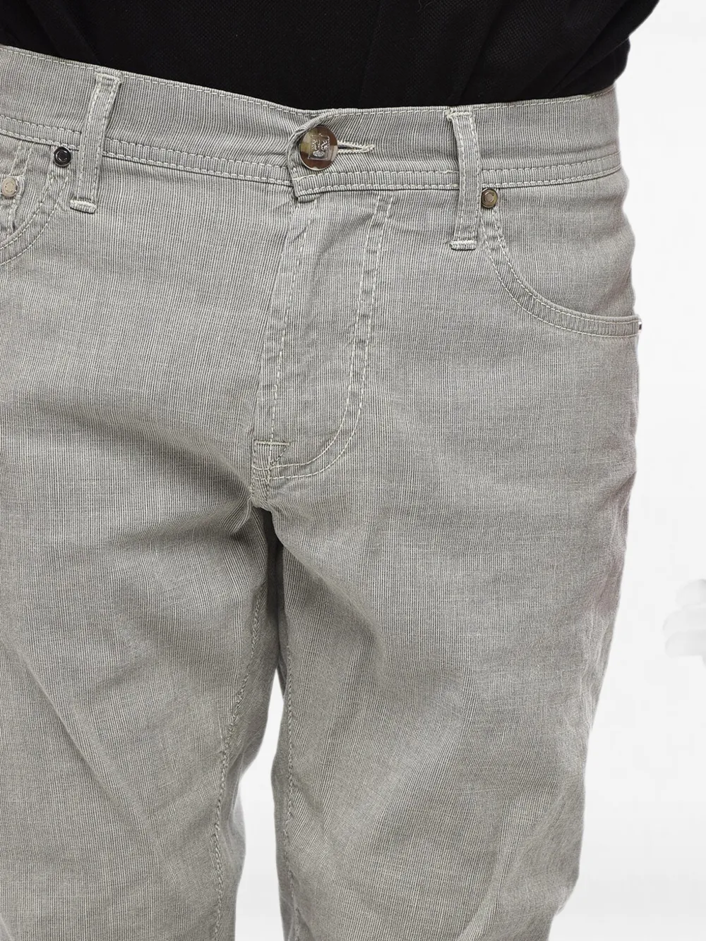 Corneliani Geribbelde broek met vijf zakken Grijs