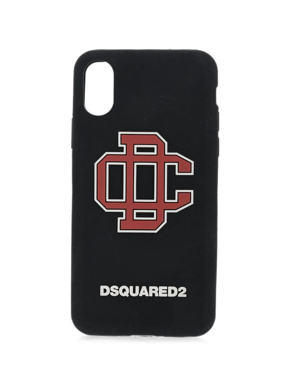 DSQUARED2 logo-print iPhone X cover - Schwarz