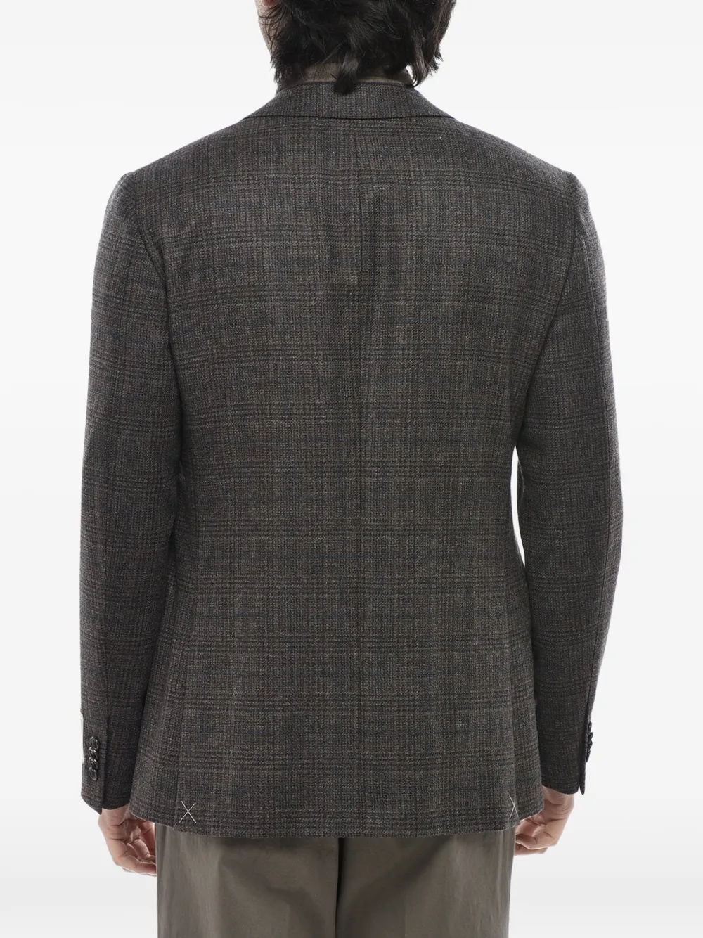 Corneliani Single-breasted Blazer In Brown