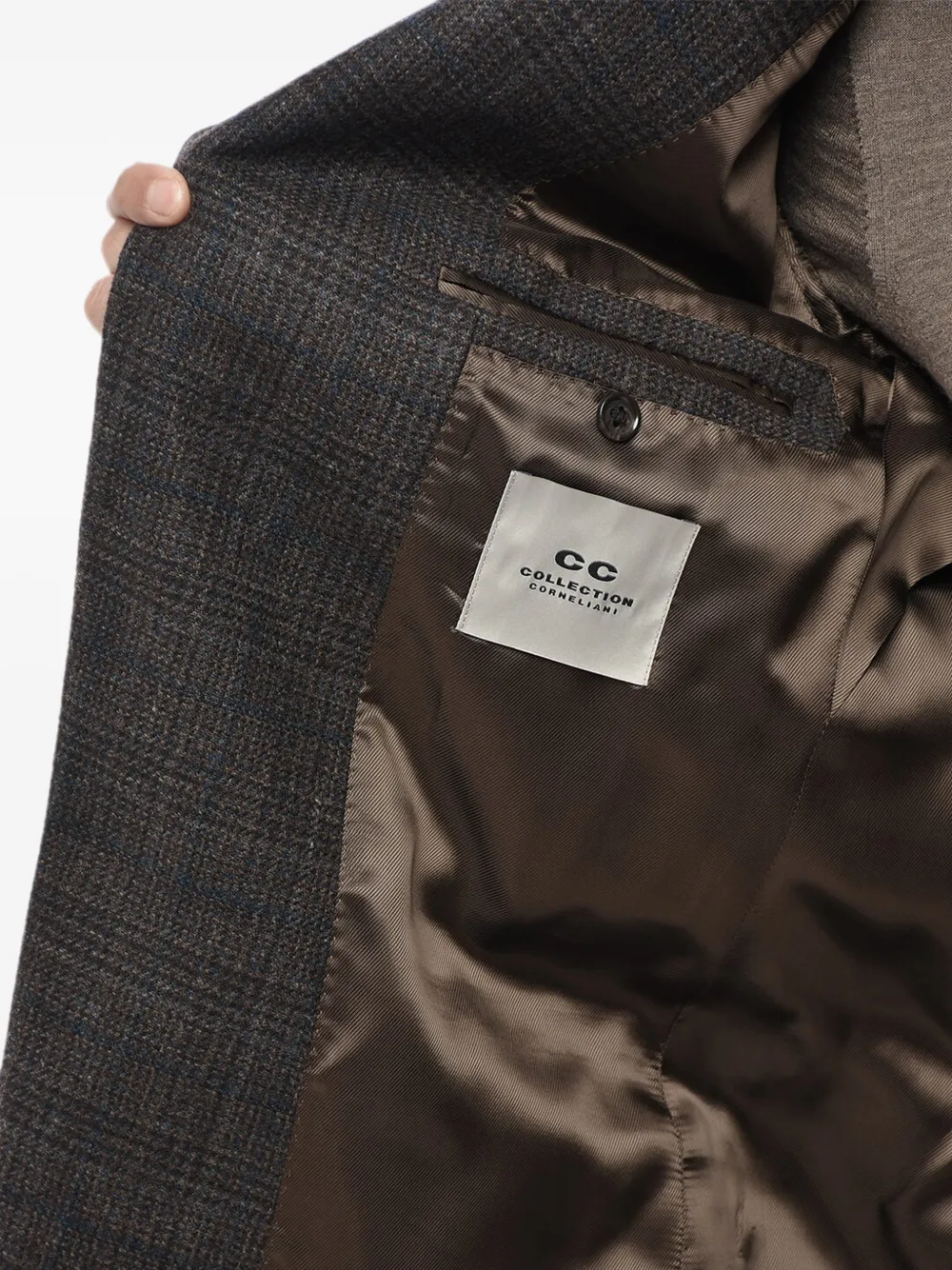 Corneliani Single-breasted Blazer In Brown