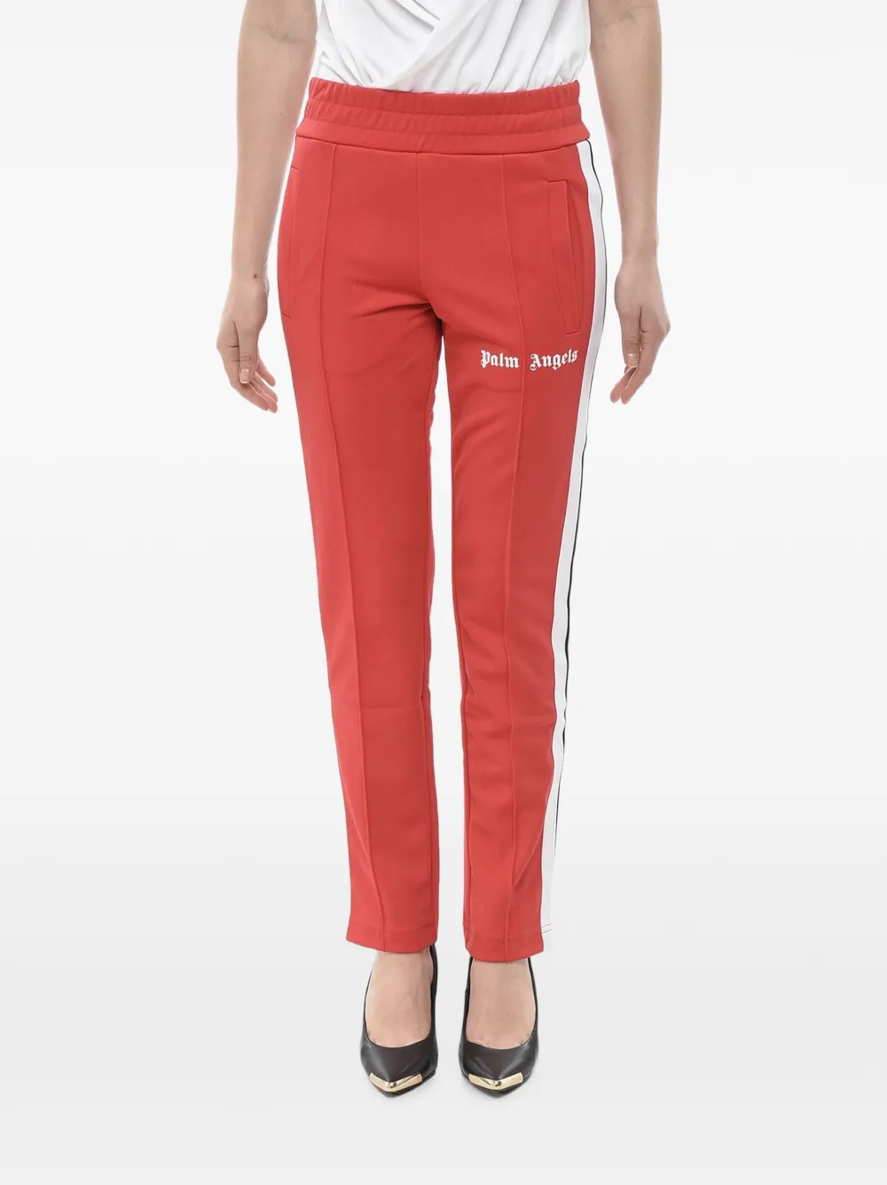 Palm Angels logo-print side-stripe track pants - Rot