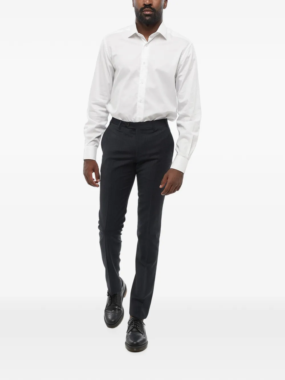 Corneliani Academy pinstripe trousers Blauw