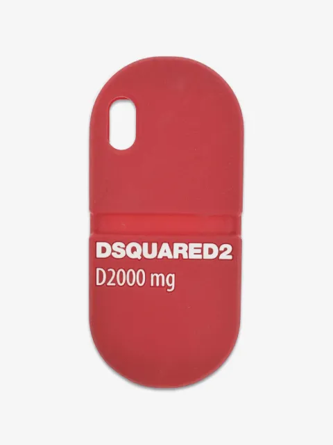 DSQUARED2  iPhone 9 pill-shape logo-print phone case