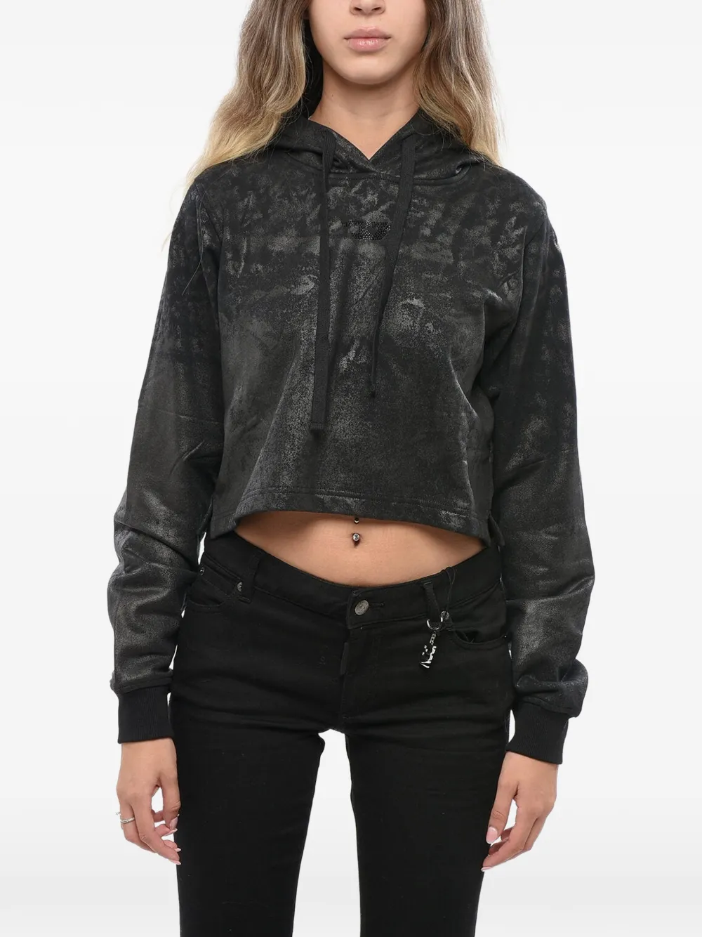 Diesel F-Reggy glitter-effect hoodie - Schwarz