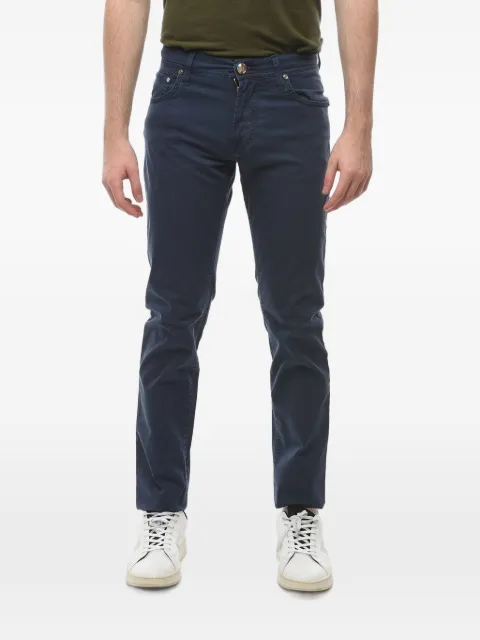 Corneliani logo-patch straight-leg jeans