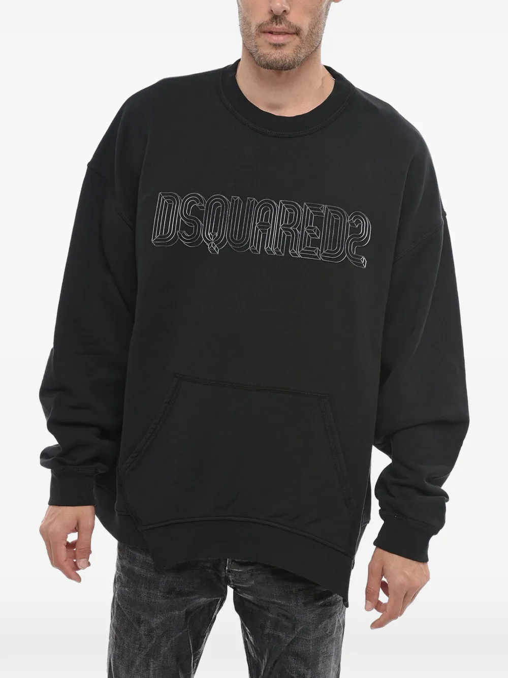 DSQUARED2 logo-print sweatshirt Zwart