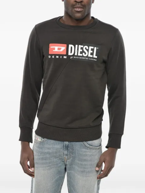 Diesel S-Girk-Cuty logo-print panelled sweatshirt
