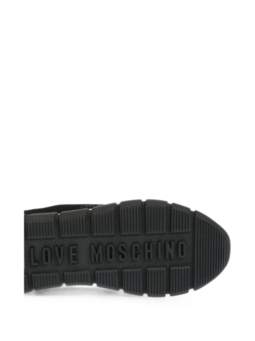 Moschino perforated track-sole sneakers Zwart