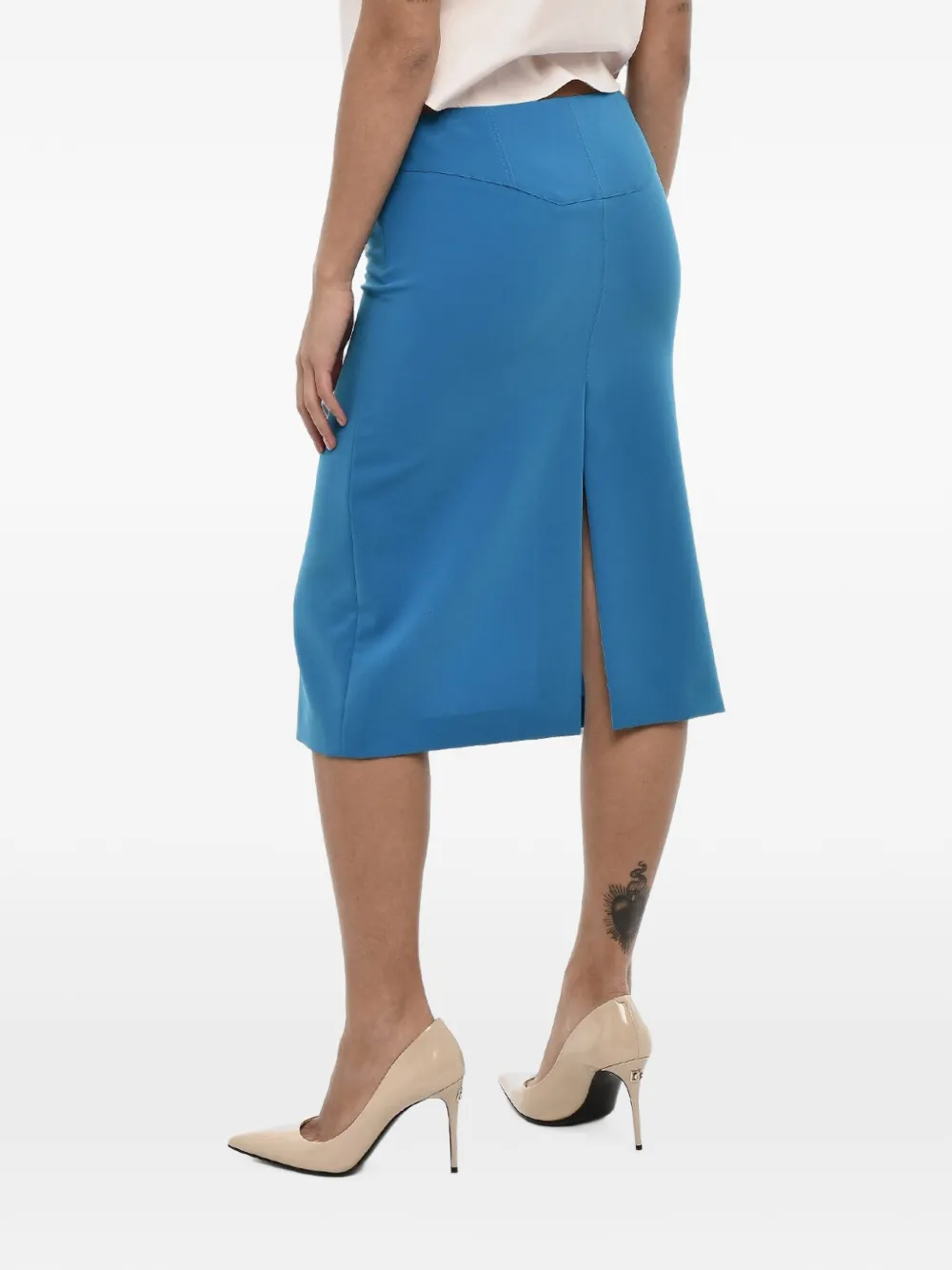 Dsquared2 Front-slit Midi Skirt In 블루