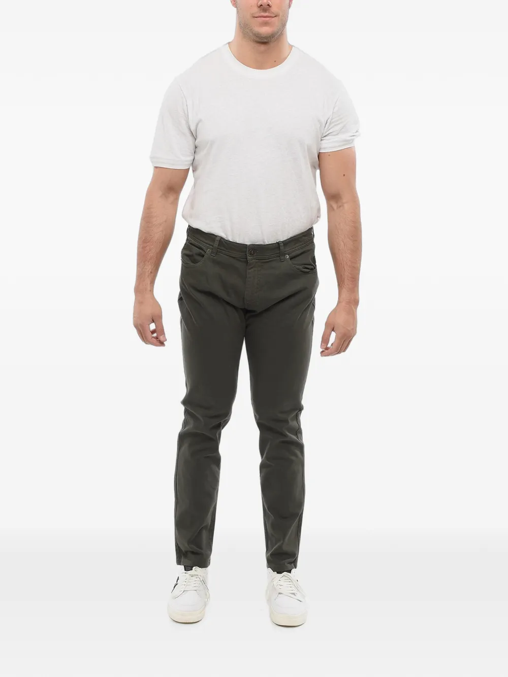 Corneliani Five-pocket Trousers In 그린