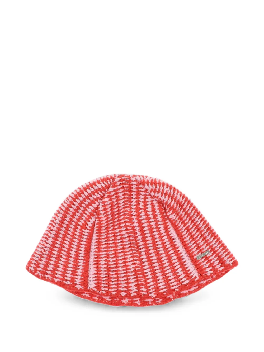 DSQUARED2 bicolour chunky-knit beanie hat - Rot