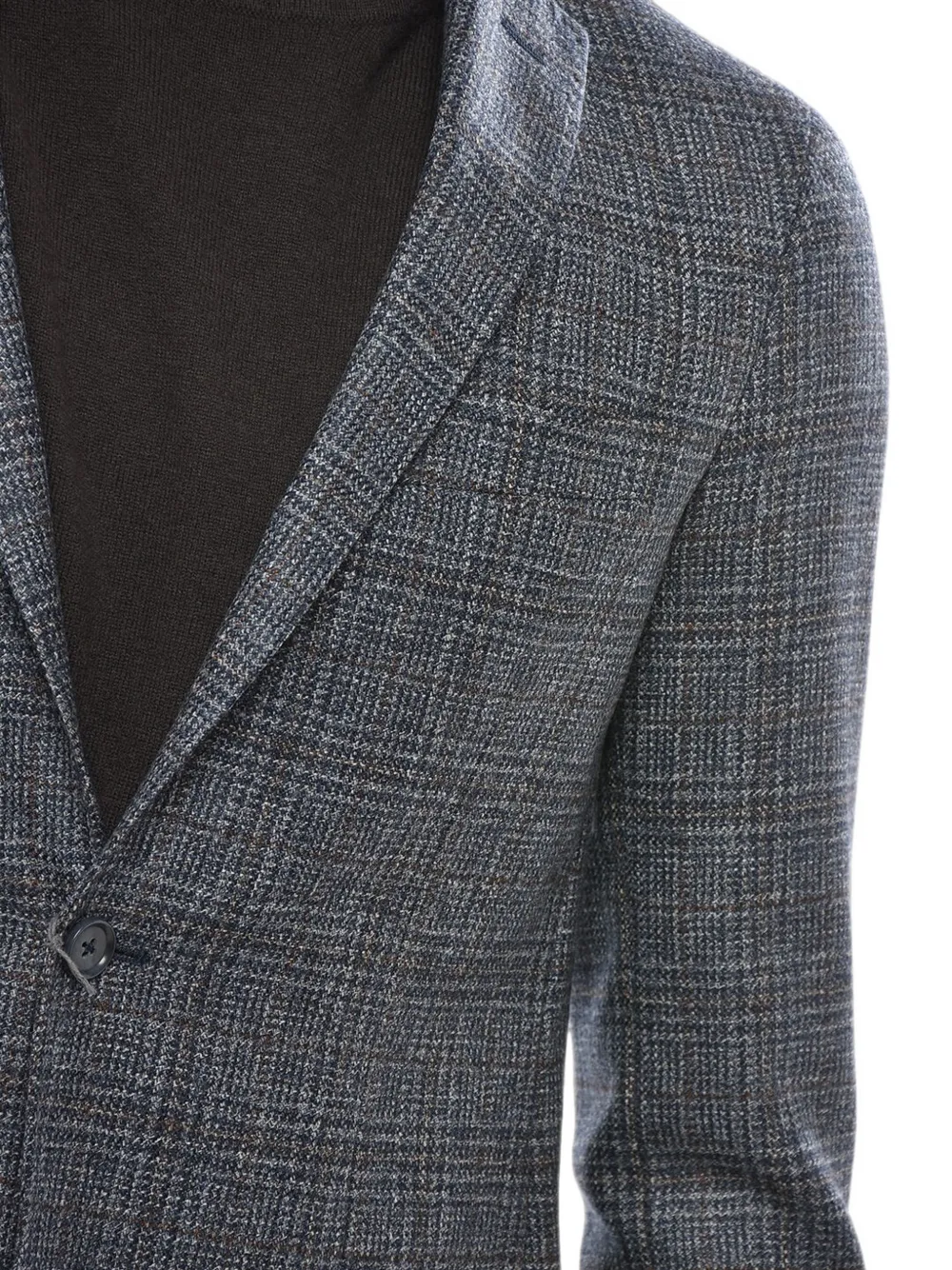 Corneliani check-pattern wool blazer Grijs