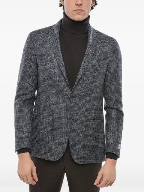 Corneliani check-pattern wool blazer