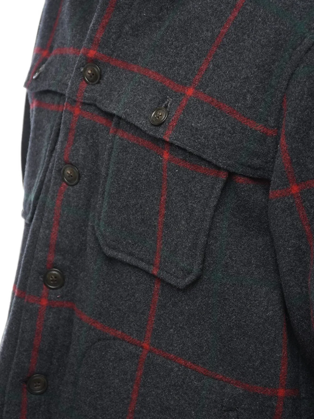 Woolrich Malone checked overshirt Grijs